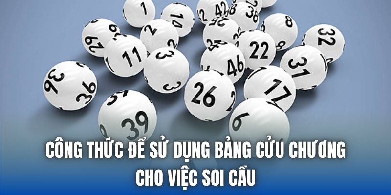 Công thức để sử dụng bảng cửu chương cho việc soi cầu